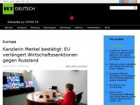 Bild zum Artikel: Kanzlerin Merkel bestätigt: EU verlängert Wirtschaftssanktionen gegen Russland