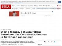 Bild zum Artikel: Steine fliegen, Schüsse fallen - Bewohner des Corona-Hochhauses randalieren