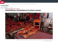 Bild zum Artikel: Tausende Besucher in China: Umstrittenes Hundefleisch-Festival gestartet
