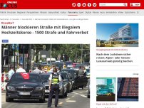 Bild zum Artikel: Düsseldorf - Männer blockieren Straße mit illegalem Hochzeitskorso - 1500 Strafe und Fahrverbot