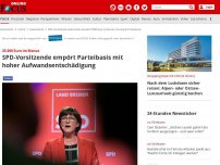 Bild zum Artikel: 25.000 Euro im Monat - SPD-Vorsitzende empört Parteibasis mit hoher Aufwandsentschädigung