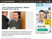 Bild zum Artikel: „Sorry, hab keine Wohnung“: Blümel wimmelt GIS an Tür ab