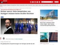 Bild zum Artikel: 'Harte Antwort des Rechtsstaats bleibt aus' - Richter warnt: Viele Gewalttäter von Stuttgart müssen keine Strafen fürchten