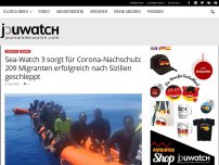 Bild zum Artikel: Sea-Watch 3 sorgt für Corona-Nachschub: 209 Migranten erfolgreich nach Sizilien geschleppt