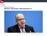 Bild zum Artikel: Ideologie beiseite legen: Altmaier regt längere Öffnungszeiten an