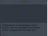 Bild zum Artikel: Erfolgreicher Trophäenjäger stirbt – Elefant, der von Kollegen erschossen wurde, zerquetscht ihn unter sich