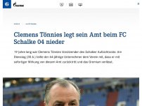Bild zum Artikel: Clemens Tönnies legt sein Amt beim FC Schalke 04 nieder