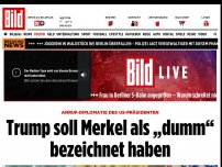 Bild zum Artikel: Anruf-Diplomatie des US-Präsidenten - Trump soll Merkel als „dumm“ bezeichnet haben
