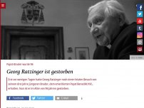 Bild zum Artikel: Georg Ratzinger ist gestorben