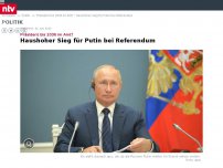 Bild zum Artikel: Präsident bis 2036 im Amt?: Haushoher Sieg für Putin bei Referendum