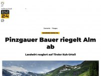 Bild zum Artikel: Pinzgauer Bauer riegelt Alm ab