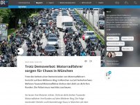 Bild zum Artikel: Trotz Demoverbot: Motorradfahrer sorgen für Chaos in München