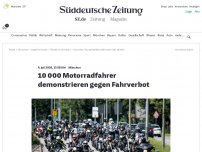 Bild zum Artikel: Polizei in München: Tausende Motorradfahrer behindern Verkehr in München