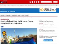 Bild zum Artikel: Auf Lidl-Parkplatz - Streit eskaliert: Zwei Elektroauto-Fahrer prügeln sich um Ladesäule