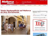 Bild zum Artikel: Totale Maskenpflicht auf Mallorca ab dem Wochenende
