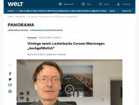 Bild zum Artikel: Virologe nennt Lauterbachs Corona-Warnungen „hochgefährlich“