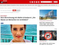 Bild zum Artikel: Jenny Jürgens - Wut-Abrechnung mit Malle-Urlaubern! „Die Masse an Menschen ist verblödet!'