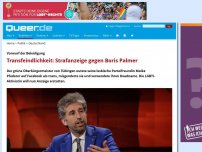 Bild zum Artikel: Transfeindlichkeit: Strafanzeige gegen Boris Palmer