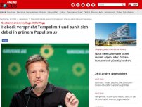 Bild zum Artikel: Gastkommentar von Hugo Müller-Vogg - Lieber nicht regieren als ohne Tempo 130 regieren? Habeck macht den Lindner