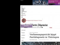 Bild zum Artikel: Nach Klage der AfD: Verfassungsgericht kippt Paritätsgesetz in Thüringen