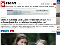 Bild zum Artikel: Klimawandel: Greta Thunberg und Luisa Neubauer an EU: 'Sie müssen jetzt das scheinbar Unmögliche tun'