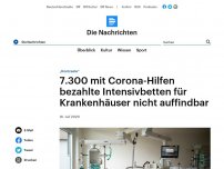 Bild zum Artikel: 'Kontraste' - 7.300 mit Corona-Hilfen bezahlte Intensivbetten für Krankenhäuser nicht auffindbar