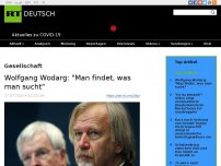 Bild zum Artikel: Wolfgang Wodarg: 'Man findet, was man sucht'