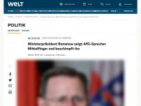 Bild zum Artikel: Ministerpräsident Ramelow zeigt AfD-Sprecher Mittelfinger und nennt ihn „Drecksack“