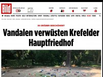 Bild zum Artikel: Zahlreiche Gräber beschädigt - Vandalen verwüsten Krefelder Hauptfriedhof