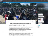 Bild zum Artikel: 5.000 Motorradfahrer demonstrieren in Nürnberg gegen Fahrverbote
