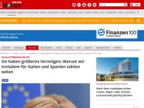 Bild zum Artikel: Corona-Hilfspaket der EU - Der Streit ums Geld: Warum Deutsche für Italien und Spanien zahlen sollen