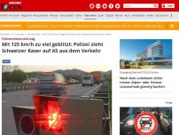 Bild zum Artikel: Führerscheine sind weg - Mit 125 km/h zu viel geblitzt: Polizei zieht Schweizer Raser auf A5 aus dem Verkehr