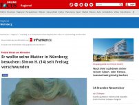Bild zum Artikel: Polizei bittet um Hinweise - Er wollte seine Mutter in Nürnberg besuchen: Simon H. (14) seit Freitag verschwunden