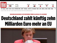 Bild zum Artikel: Regierungskreise - Deutschland zahlt künftig zehn Milliarden mehr in EU-Haushalt