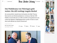 Bild zum Artikel: Das Wahldrama von Thüringen geht weiter: Die AfD verklagt Angela Merkel