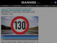 Bild zum Artikel: Umfrage zum Autobahn-Tempolimit: Mehrheit der Deutschen für Tempo 130