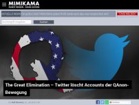 Bild zum Artikel: The Great Elimination – Twitter löscht Accounts der QAnon-Bewegung