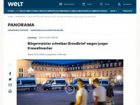 Bild zum Artikel: Bürgermeister schreiben Brandbrief wegen junger Krawallmacher