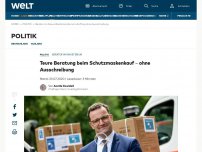 Bild zum Artikel: Teure Beratung beim Schutzmaskenkauf – ohne Ausschreibung