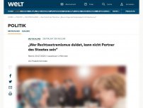 Bild zum Artikel: „Wer Rechtsextremismus duldet, kann nicht Partner des Staates sein“