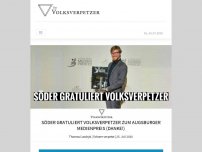 Bild zum Artikel: Söder gratuliert Volksverpetzer zum Augsburger Medienpreis (Danke!)