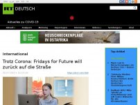 Bild zum Artikel: Trotz Corona: Fridays for Future will zurück auf die Straße
