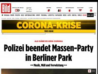 Bild zum Artikel: Als gäbe es kein Corona - Polizei beendet Massen-Party in Berliner Park