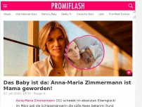Bild zum Artikel: Das Baby ist da: Anna-Maria Zimmermann ist Mama geworden!