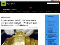 Bild zum Artikel: Experte Peter Schiff: US-Dollar steht vor Zusammenbruch – Welt wird zum Goldstandard zurückkehren