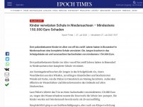 Bild zum Artikel: Kinder verwüsten Schule in Niedersachsen – Mindestens 150.000 Euro Schaden