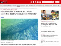 Bild zum Artikel: Aus der Mitte des 12. Jahrhunderts - Sensationsfund in NRW-Fluss: Taucher entdecken Bootswrack aus dem Mittelalter