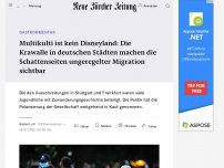 Bild zum Artikel: Multikulti ist kein Disneyland: Die Krawalle in deutschen Städten machen die Schattenseiten ungeregelter Migration sichtbar