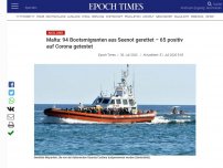 Bild zum Artikel: Malta: 94 Bootsmigranten aus Seenot gerettet – 65 corona-positiv