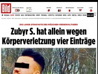 Bild zum Artikel: lange Strafakte des Vergewaltigers - Zubyr S.: 4 Einträge allein wegen Körperverletzung